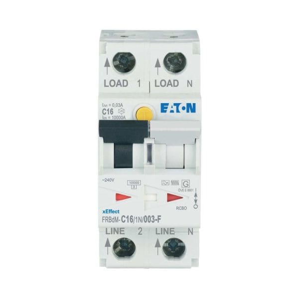 EATON - Elektronische FI/LS Kombination, 16 A, 30 mA, LS-Charakteristik: C, 1+N, FI-Char