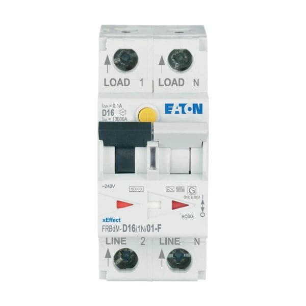 EATON - Elektronische FI/LS Kombination, 16 A, 100 mA, LS-Charakteristik: D, 1+N, FI-Cha