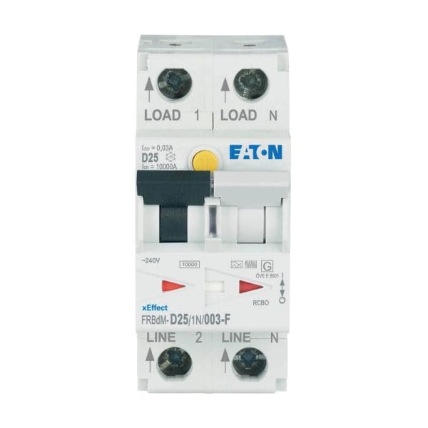 EATON - Elektronische FI/LS Kombination, 25 A, 30 mA, LS-Charakteristik: D, 1+N, FI-Char