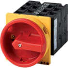 EATON - Sonderschalter, T3, 32 A, Einbau, 5 Baueinheit(en), NOT-AUS-Funktion, mit rotem Drehgriff und gelbem Sperrkranz