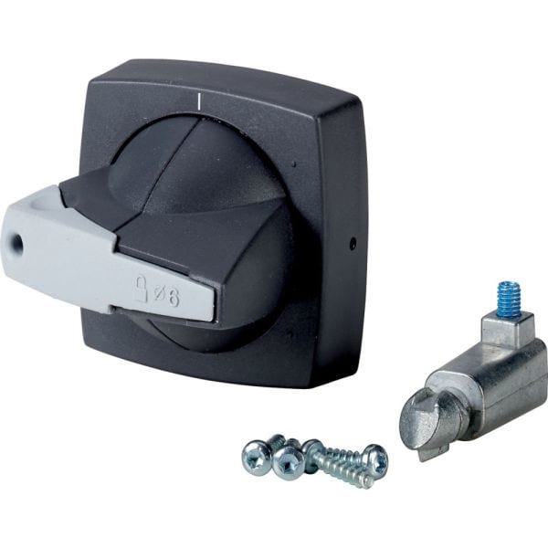 EATON - Drehgriff, 6 mm, Türeinbau, grau, Vorhängeschloss
