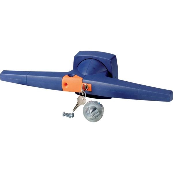 EATON - Knebel, 14mm, Türeinbau, blau, Zylinderschloss