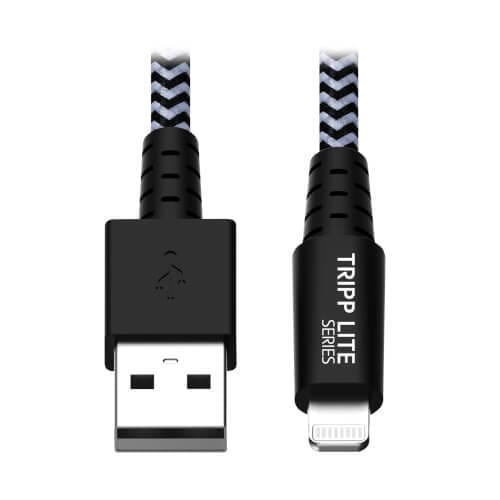 EATON - Heavy-Duty USB-A to Lightning Sync/Charge Cable, MFi Certified - M/M, USB 2.0, 3 ft. (0.91 m)