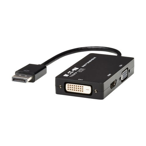 EATON - DisplayPort to VGA/DVI/HDMI All-in-One Converter Adapter, DP ver 1.2, 4K 30 Hz HDMI