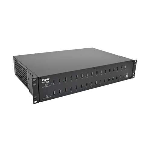 EATON - 32-Port USB Charging Station with Syncing, 230V, 5V 80A (400W) USB Charger Output, 2U Rack-Mount