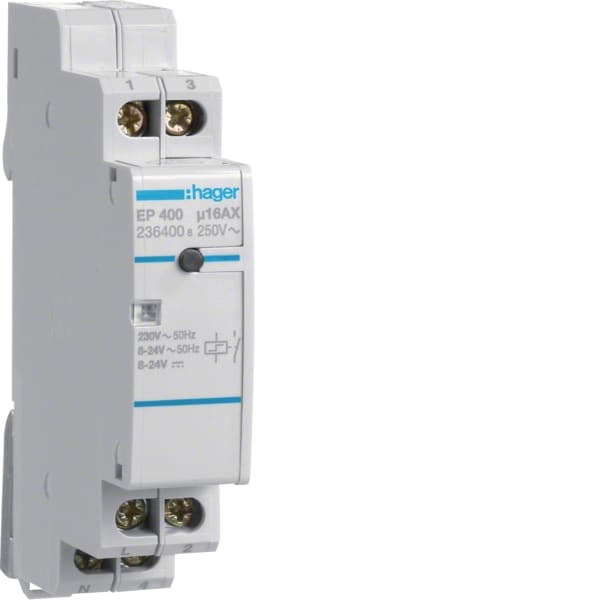 HAGER - Elek ,Fernschalter 1S 230V und 8 bis 24V