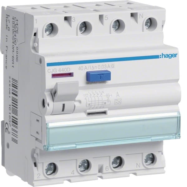 HAGER - FI-Schalter 4P 40A 30mA G/A-VS