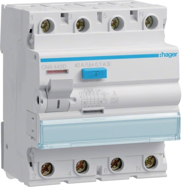 HAGER - FI-Schalter 4P 40A 100mA S/A-VS