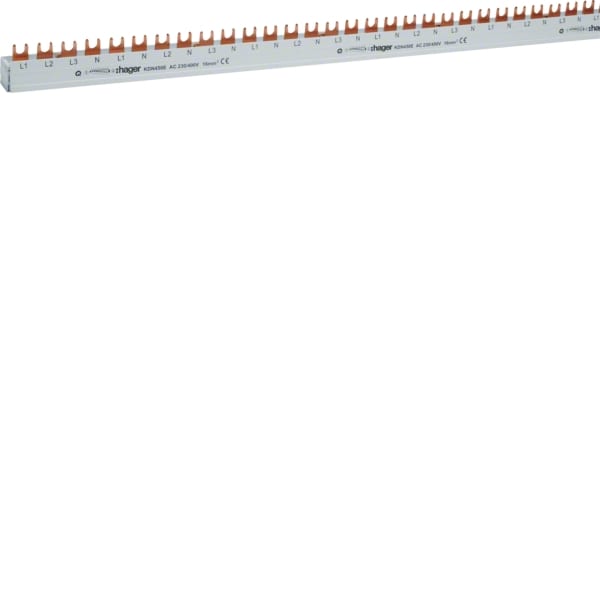 HAGER - Phasenschiene,4pol,16q,54mod,Gabel