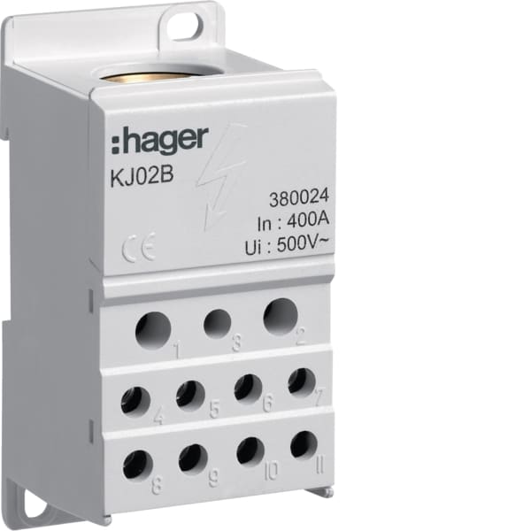 HAGER - Verteilerblock,250/400A,1polig