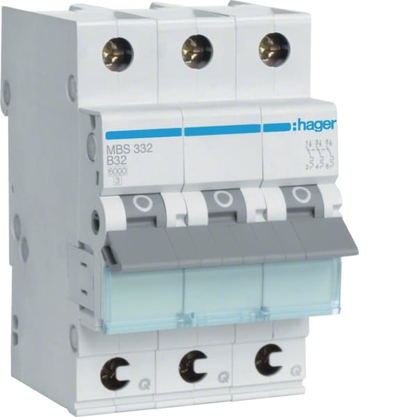 HAGER - LS-Schalter 3P 6kA B-32A QC 3M