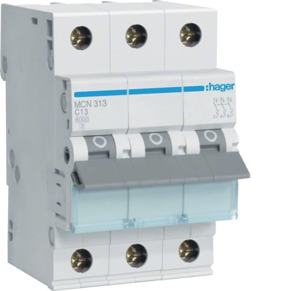 HAGER - LS-Schalter 13A/3pol/C 6kA