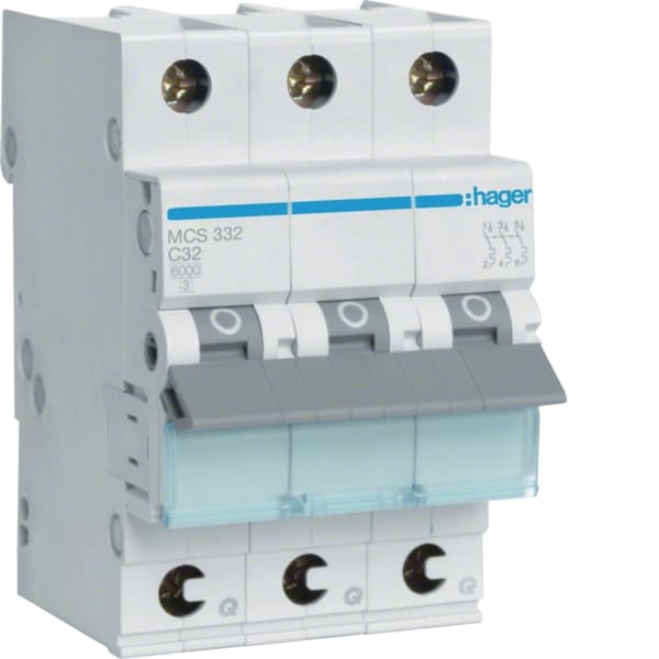 HAGER - LS-Schalter 3P 6kA C-32A QC 3M