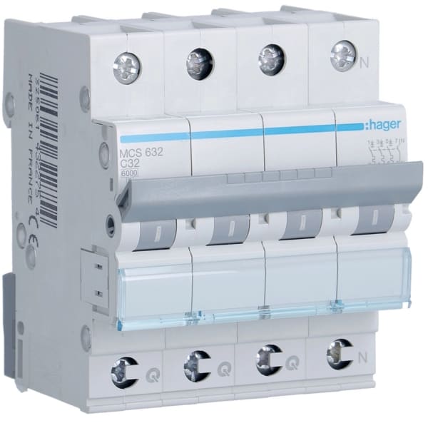 HAGER - LS-Leistungssch,,6KA,C,3+N,32A,QuickConnect
