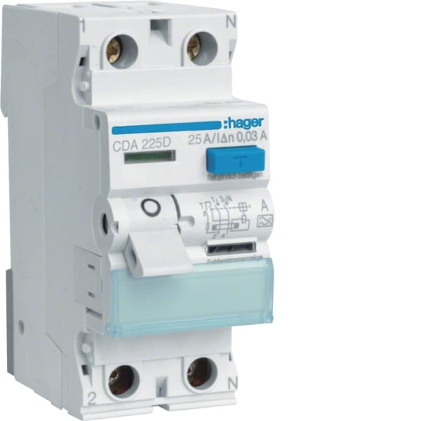 HAGER - FI-Schutzschalter 2P 25A 30mA A