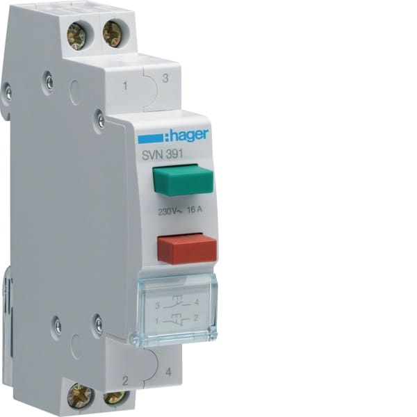 HAGER - Taster, 2fach, 1S/1O