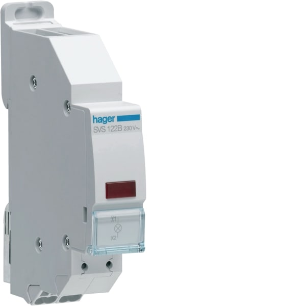 HAGER - LED Leuchtmelder, rot, 230VAC,QuickConnect