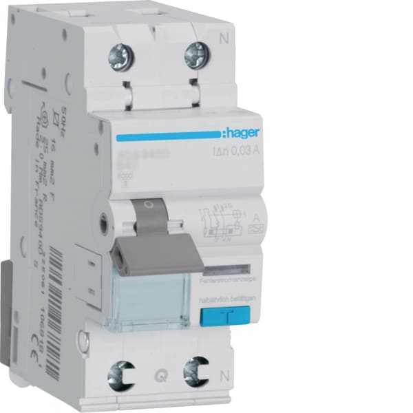 HAGER - FI-LS 1P+N 6kA B-25A 30mA A QB