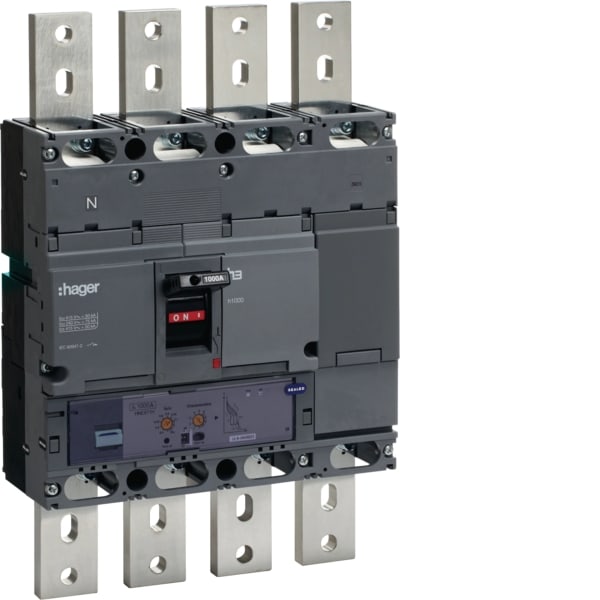 HAGER - Leistungsschalt h1000 4P 50kA 1000A LSI