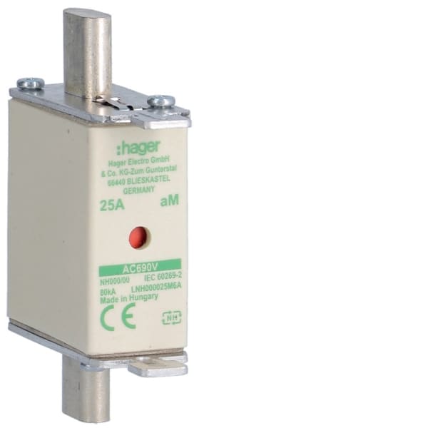 HAGER - NH-Sicherungseinsatz NH000 aM 690V 25A