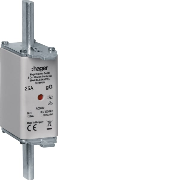 HAGER - NH-Sicherungseinsatz NH1C gG 500V 25A