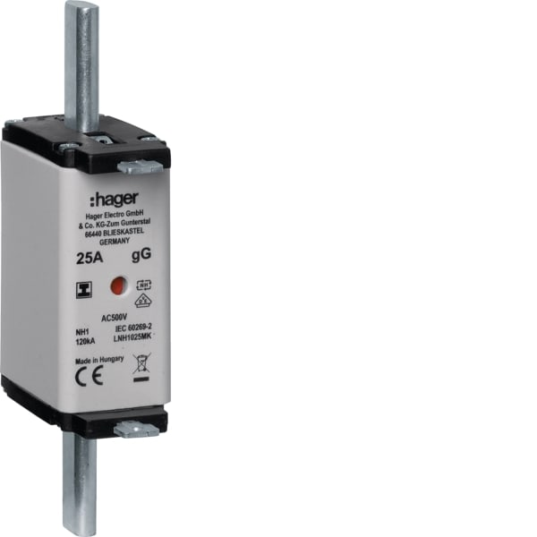 HAGER - NH-Sicherungseinsatz NH1 gG 500V 25A