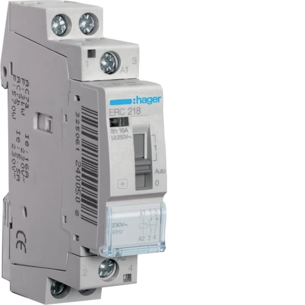 HAGER - Installationsrelais 1Schl. 1Öff. 16A/230VAC 1TE