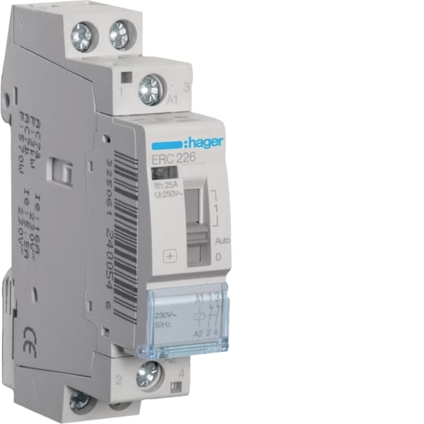 HAGER - Schütz 25A, 2O, 230V mit Handschaltung