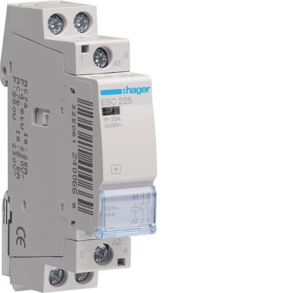 HAGER - Insta-Schütz 2Schl. 25A/230VAC 1TE