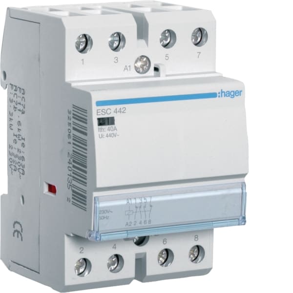 HAGER - Schütz 40A, 2S+2O, 230V