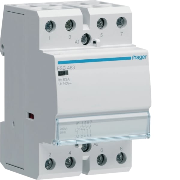HAGER - Insta-Schütz 4Schl. 63A/230VAC 3TE