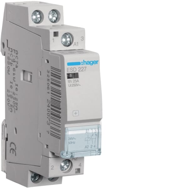 HAGER - Schütz 25A, 1S+1O, 24V