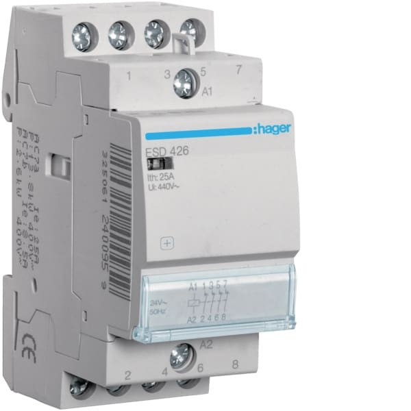 HAGER - Schütz 25A, 4O, 24V