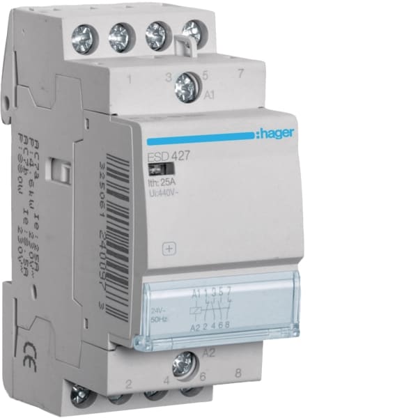 HAGER - Schütz 25A, 2S+2O, 24V