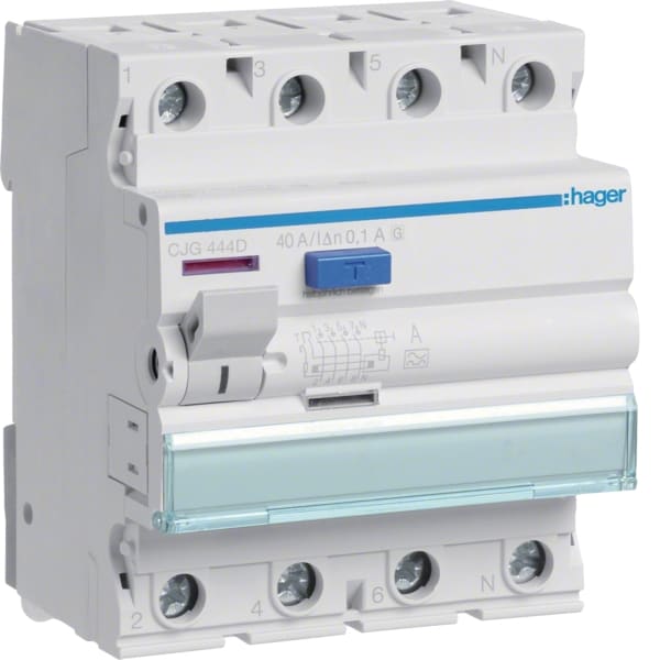 HAGER - FI-Schalter 4P 40A 100mA G/A-VS