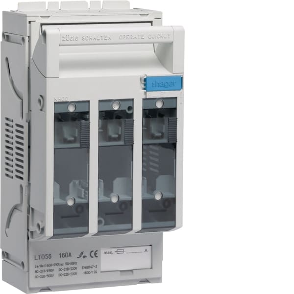 HAGER - NH00-Trenner, 3x160A, SS 60mm, 70mm²