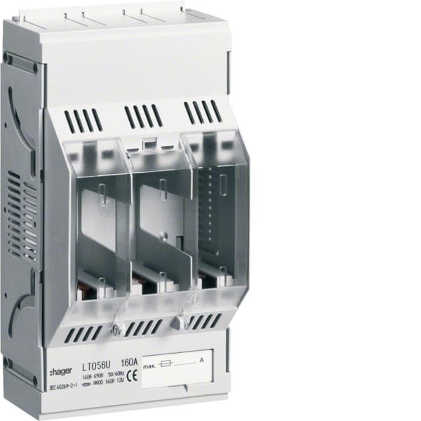 HAGER - NH00-Unterteil, 0 3x160A, SS 60mm, 70mm²