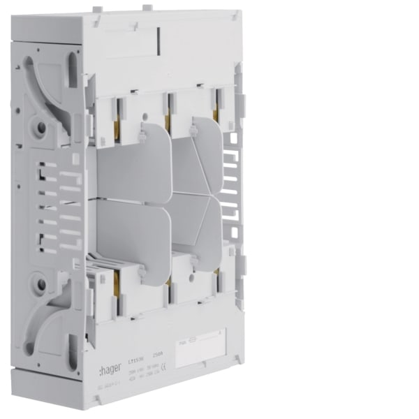 HAGER - NH1-Unterteil, 3x250A, SS 60mm, M10