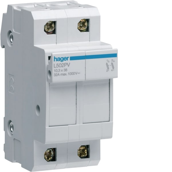 HAGER - Sicherungselement 2P 1000V DC L38 2M