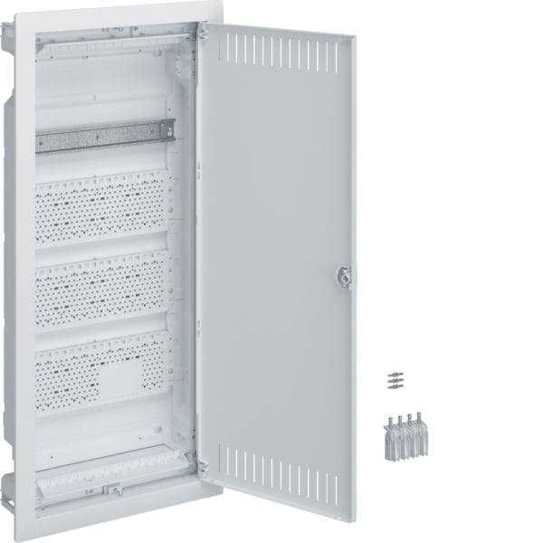 HAGER - Mediaverteiler Hohlwand 4reih 2Lochbl+1Hutsch 720x315x87mm