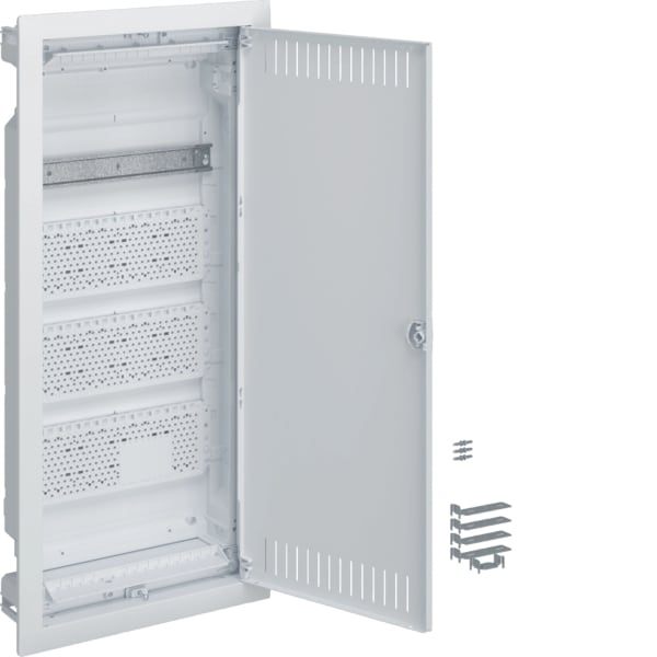 HAGER - Mediaverteiler Unterputz 4reih 2Lochbl+1Hutsch 740x335x90mm