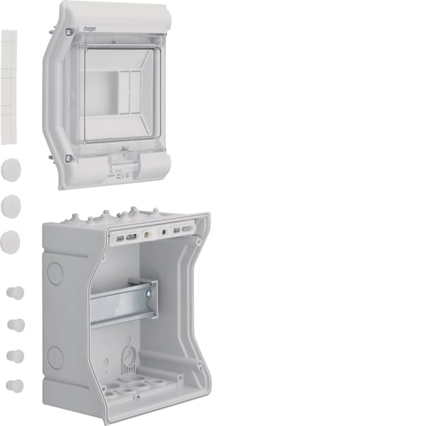 HAGER - Miniverteiler Feuchtraum Aufputz IP65 1x6TE 190x165x113mm
