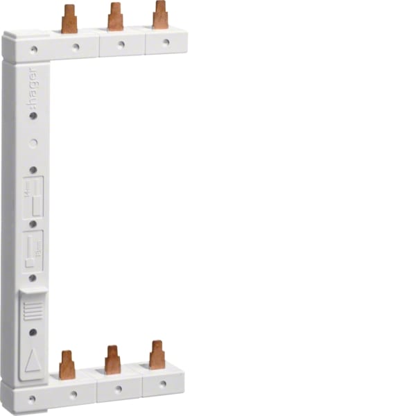 HAGER - Phasenschiene 3P 2-reih.links vertikal