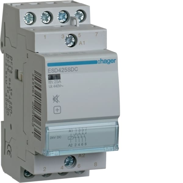 HAGER - Brummfrei Schütze , 25A, 4S, 24VDC