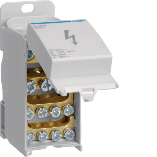 HAGER - Verteilerblock 160A geschlossen, 1polig
