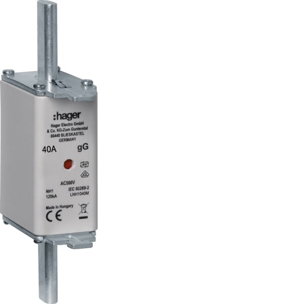 HAGER - NH-Sicherungseinsatz NH1C gG 500V 40A