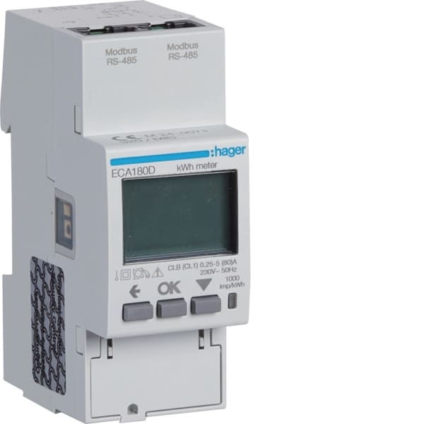 HAGER - Energiezähler 1ph,direkt 80A,AGARDIO,MID