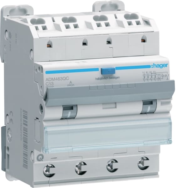 HAGER - FI-LS 4P 6kA C-13A 30mA A QC/QB