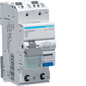 HAGER - FI-LS 1P+N 6kA B-16A 30mA A-G QC-QB