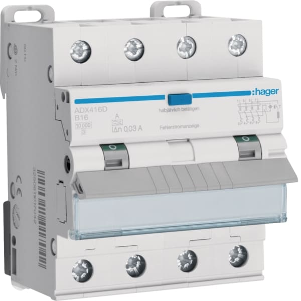 HAGER - FI-LS 4P 10kA B-16A 30mA A